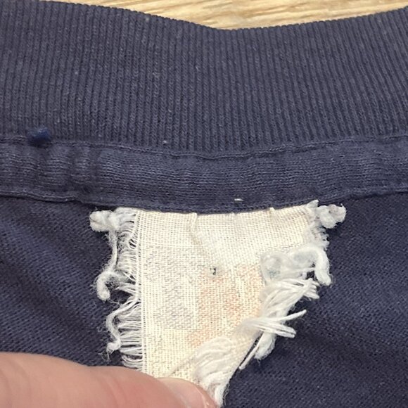 VTG Notre Dame Fighting Irish T Shirt Adult SZ MEDIUM Navy Blue ND Single Stitch - Picture 4 of 10